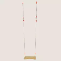 Balançoire une place en bois couleur naturel - Agrès pour portiques 2m à 2m50