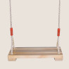Balançoire en bois réglable 2.50m / 3.50m - Zoom sur l'assise en bois.