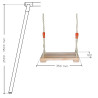 Balançoire en bois réglable 2.50m / 3.50m - Dimensions