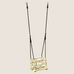 Siège balançoire bébé en bois perles – Agrès pour portiques 1m95 à 2m35