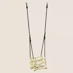 Balançoire siège bébé en bois perles
