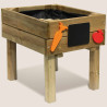 Carré potager pour enfant en bois avec ardoises - 26L - Marguerite - Vue de 3/4