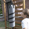 Aire de jeux en bois traité multisport Odin – Mur d’escalade, barre de traction, sac de frappe, cage de foot - Sac de boxe