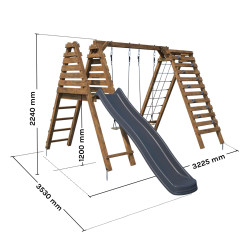 Aire de jeux en bois Isis - Dimensions