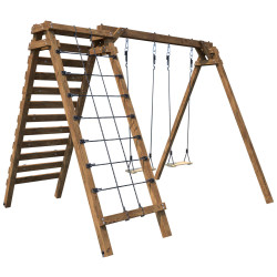 Aire de jeux en bois Tristan - Vue 3/4 droite