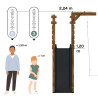 Aire de jeux en bois Isis - Comparatif Tailles