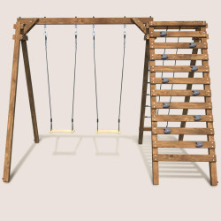 Aire de jeux en bois Tristan - Vue de dos