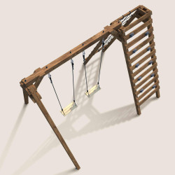 Aire de jeux en bois Tristan - Vue de dessus