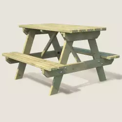 Table de pique-nique en bois traité pour enfants dès 18 mois AUREA