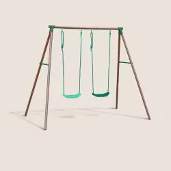 Portique balançoire en métal 2 places MALO