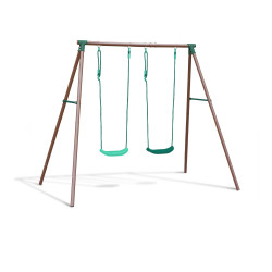 Portique balançoire en métal 2 places MALO - Vue portique fond blanc