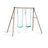 Portique balançoire en acier avec 2 balançoires - Malo - Vue 3/4 droite