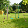Portique balançoire en métal 2 places MALO - Vue ambiance