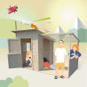 Cabane en bois avec pergola pour enfants - Santa Barbara - Pour 4 enfants de 3 à 12 ans