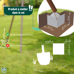 Balançoire Malo - 4 agrès - Vert menthe