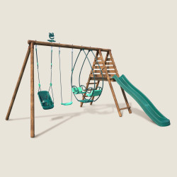 Station pour enfant avec portique et toboggan - Colza - Vue 3/4 droite