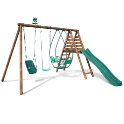 Station pour enfant avec portique et toboggan - Colza - Vue 3/4 droite