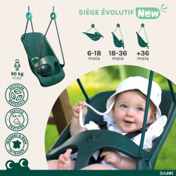 Station pour enfant avec portique et toboggan - Colza - siège bébé Lilly