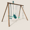 Portique en bois pour enfant 4 agrès - Suzon - Vue 3/4 droite