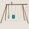 Portique en bois pour enfant 4 agrès - Suzon - Vue de face