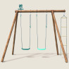 Portique en bois avec échelle et balançoire Arthur 3 agrès - Dimensions