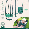 Portique balançoire en bois 4 agrès de 6 mois à 12 ans - 6 enfants - Suzanne - Zoom pack agrès inclus