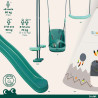 Station en bois avec portique, tipi et toboggan - Camélia - Zoom agrès.