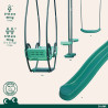 Portique en bois avec balançoire balancelle et toboggan - Nigel - Zoom agrès.