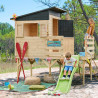 Cabane avec toboggan en bois sur pilotis pour enfants - Portland - Usage familial en extérieur