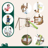 Aire de jeux pour enfant avec portique et mur d'escalade - HAPPY Swing & Climbing 150 - Activités.