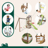 Aire de jeux avec mur d'escalade et portique - HAPPY Swing & Climbing 120 - Activités.