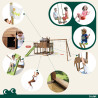 Aire de jeux pour enfant maisonnette avec portique et corde à  grimper - COTTAGE HAPPY - Activités.