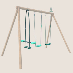 Pack 3 accessoires - 2 balançoire et 1 face à face pour portique H222 cm portique