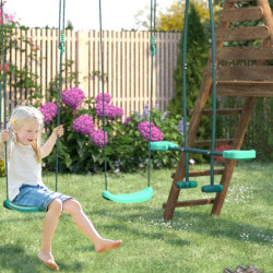 Pack 3 accessoires - 2 balançoire et 1 face à face pour portique H222 cm Photo Ambiance