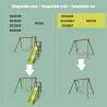 Pack Cocoon 3 accessoires - 2 balançoire et 1 face à face pour portique H195 cm_Compatibilité