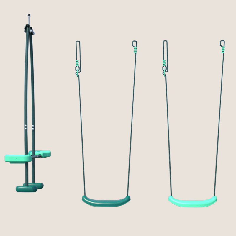 Pack Cocoon 3 accessoires - 2 balançoire et 1 face à face pour portique H195 cm - Photo couverture