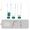 Pack Lilly 2 - 3 accessoires - 2 balançoires et 1 siège bébé Lilly pour portique H222 cm -Détails pack