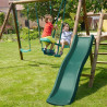 Pack Cocoon 4 accessoires - 2 balançoires - 1 face à face et 1 toboggan pour portique H195 cm Photo ambiance