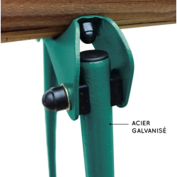 Pack 4 accessoires - 2 balançoires - 1 face à face et 1 toboggan pour portique H222 cm