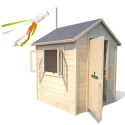 Cabane en bois pour enfants – Garance - Vue 3/4 droite