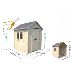 Cabane en bois pour enfants – Garance - Dimensions