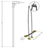 Balançoire face à face pour enfant – 2,24m - Dimensions