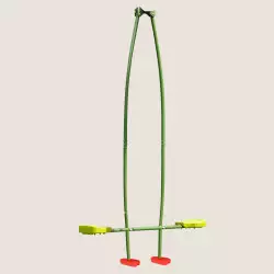 Balançoire face à face en métal pour deux enfants portique rond