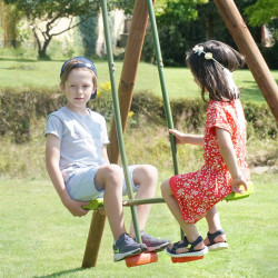 Balançoire vis-à-vis en métal pour portique 2,22m - Pour 2 enfants