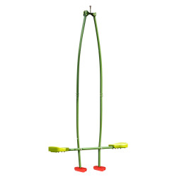 Balançoire vis-à-vis deux enfants en métal - Agrès pour portiques en bois 2m22 - Fond blanc