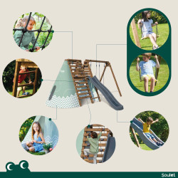 Aire de jeux en bois - Appolon - Les activités.