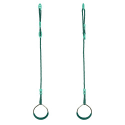 Paire d’anneaux en métal - Agrès pour portiques 2m à 2m50 - Fond blanc