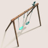Portique en bois enfant 2 balançoires - Alizee