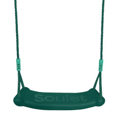 Balançoire une place vert foncé - Agrès pour portiques 2m à 2m50 - Fond blanc - Vue de face