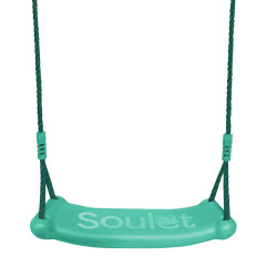 Balançoire en plastique verte (agrès) - Pour portique H. 2 m - 2,50 m. Vert d'eau - Zoom assise de face